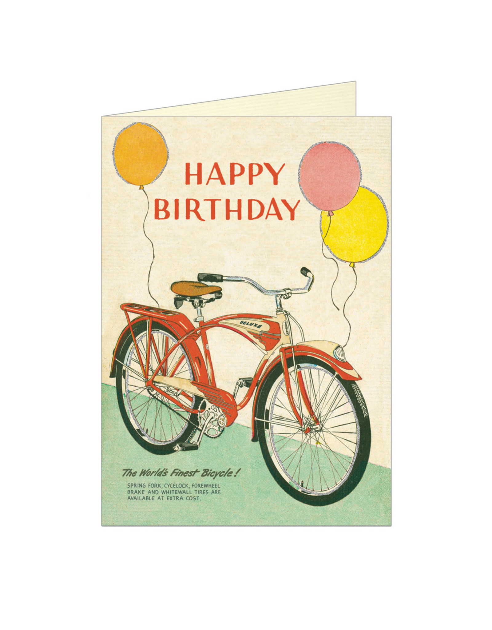 Cavallini Papers & Co. Birthday Bicycle Brittany Notecard