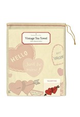 Cavallini Papers & Co. Valentine Hearts Tea Towel