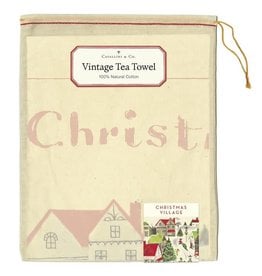 Cavallini Papers & Co. Christmas Village Tea Towel