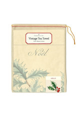 Cavallini Papers & Co. Holly Christmas Tea Towel