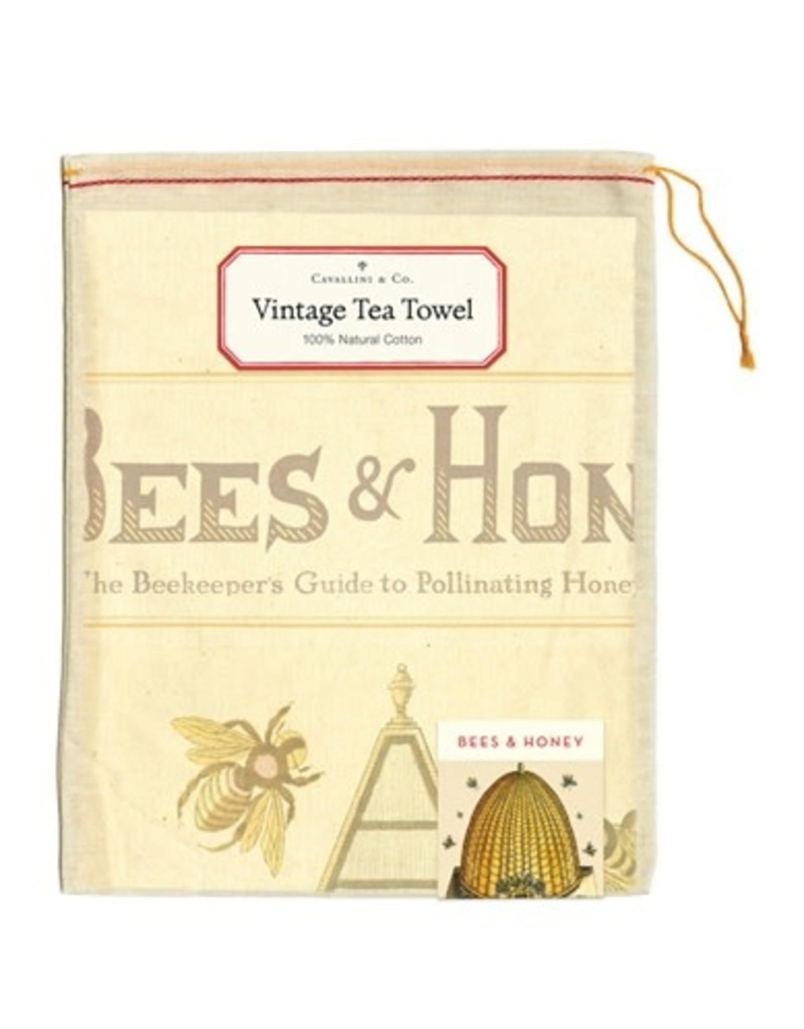 Cavallini Papers & Co. Bees & Honey Tea Towel