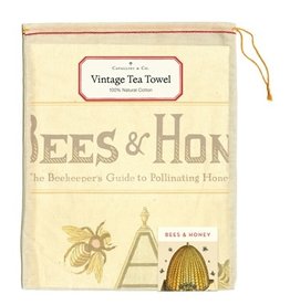 Cavallini Papers & Co. Bees & Honey Tea Towel