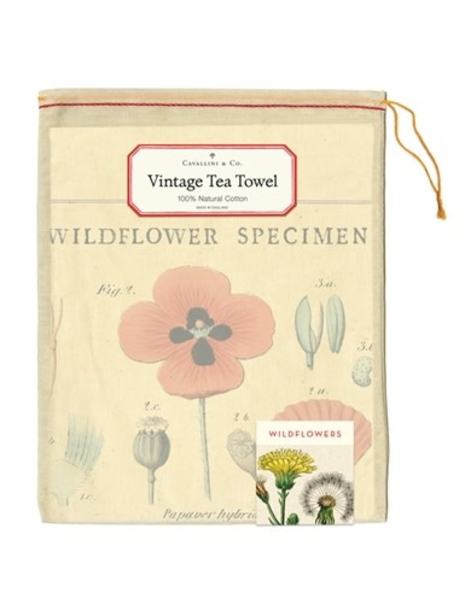 Cavallini Papers & Co. Wildflowers Tea Towel