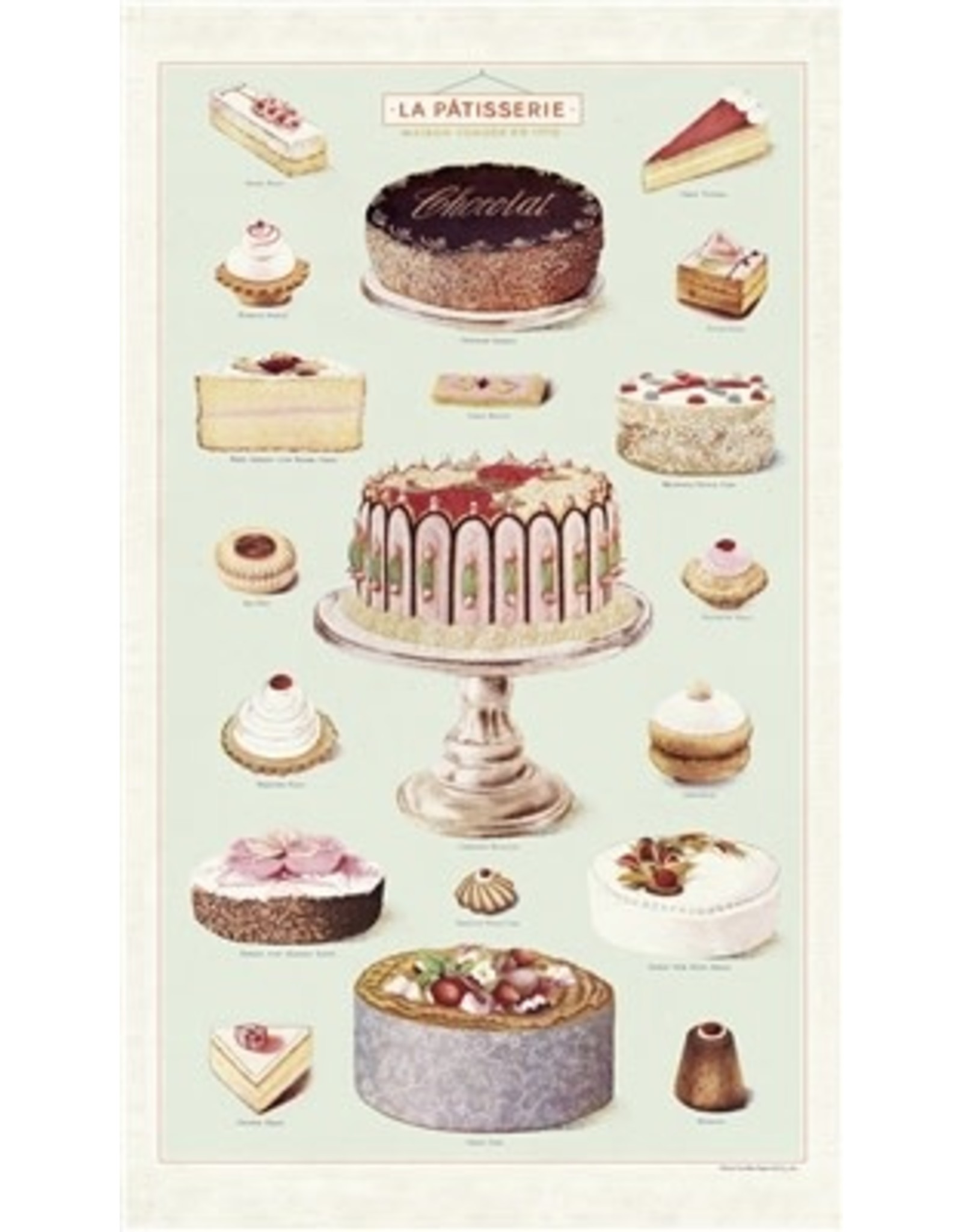 Cavallini Papers & Co. La Patisserie Tea Towel