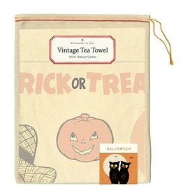 Cavallini Papers & Co. Trick or Treat Halloween Tea Towel