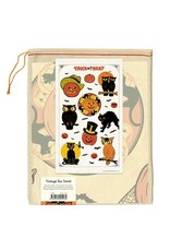 Cavallini Papers & Co. Trick or Treat Halloween Tea Towel