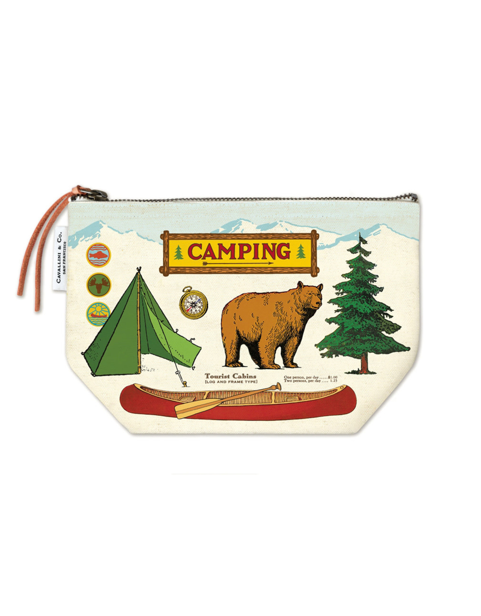 Cavallini Papers & Co. Camping Vintage Pouch
