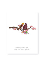 Tokyomilk Congratulations Love Birds Wedding Notecard