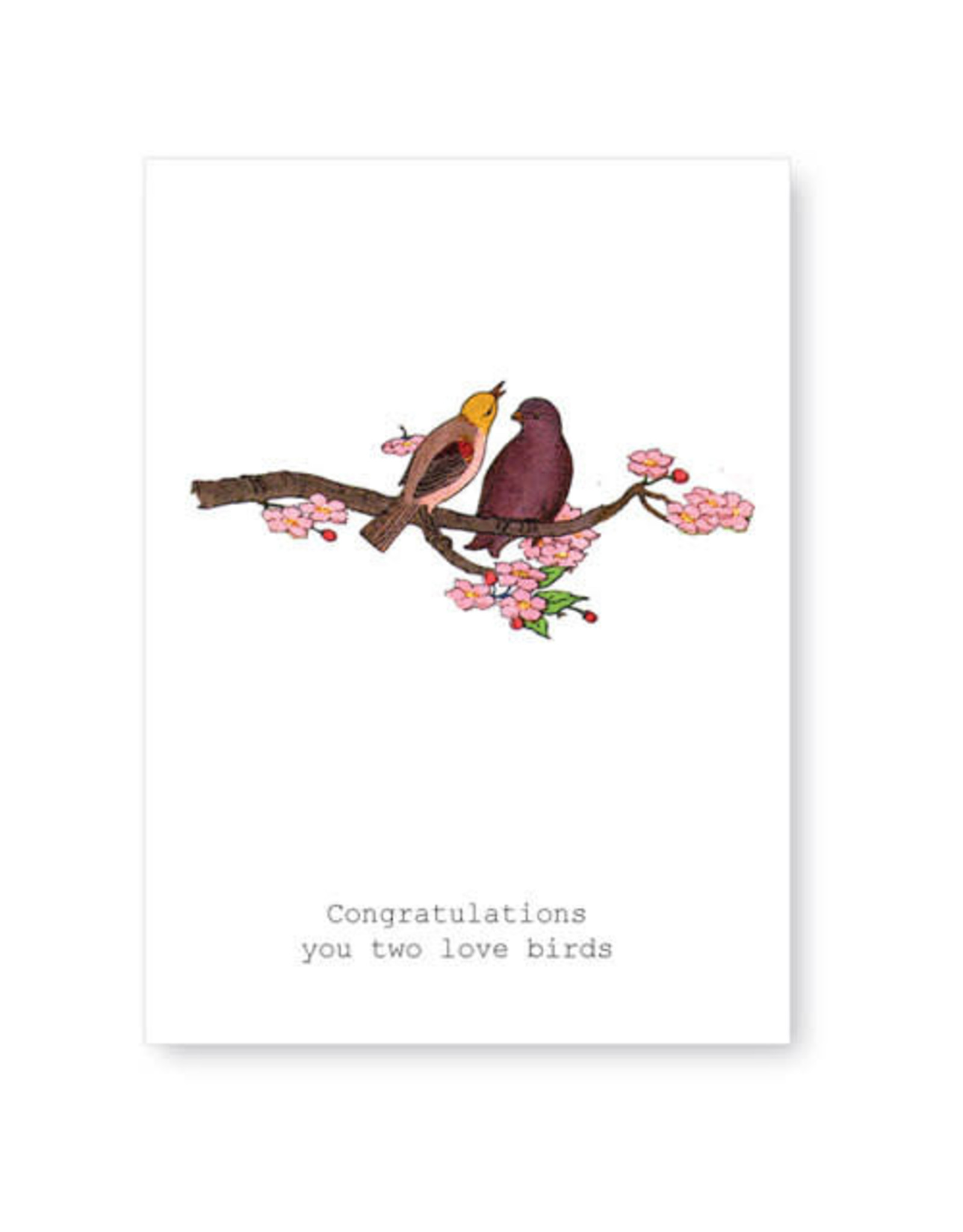 Tokyomilk Congratulations Love Birds Wedding Notecard