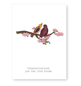 Tokyomilk Congratulations Love Birds Wedding Notecard