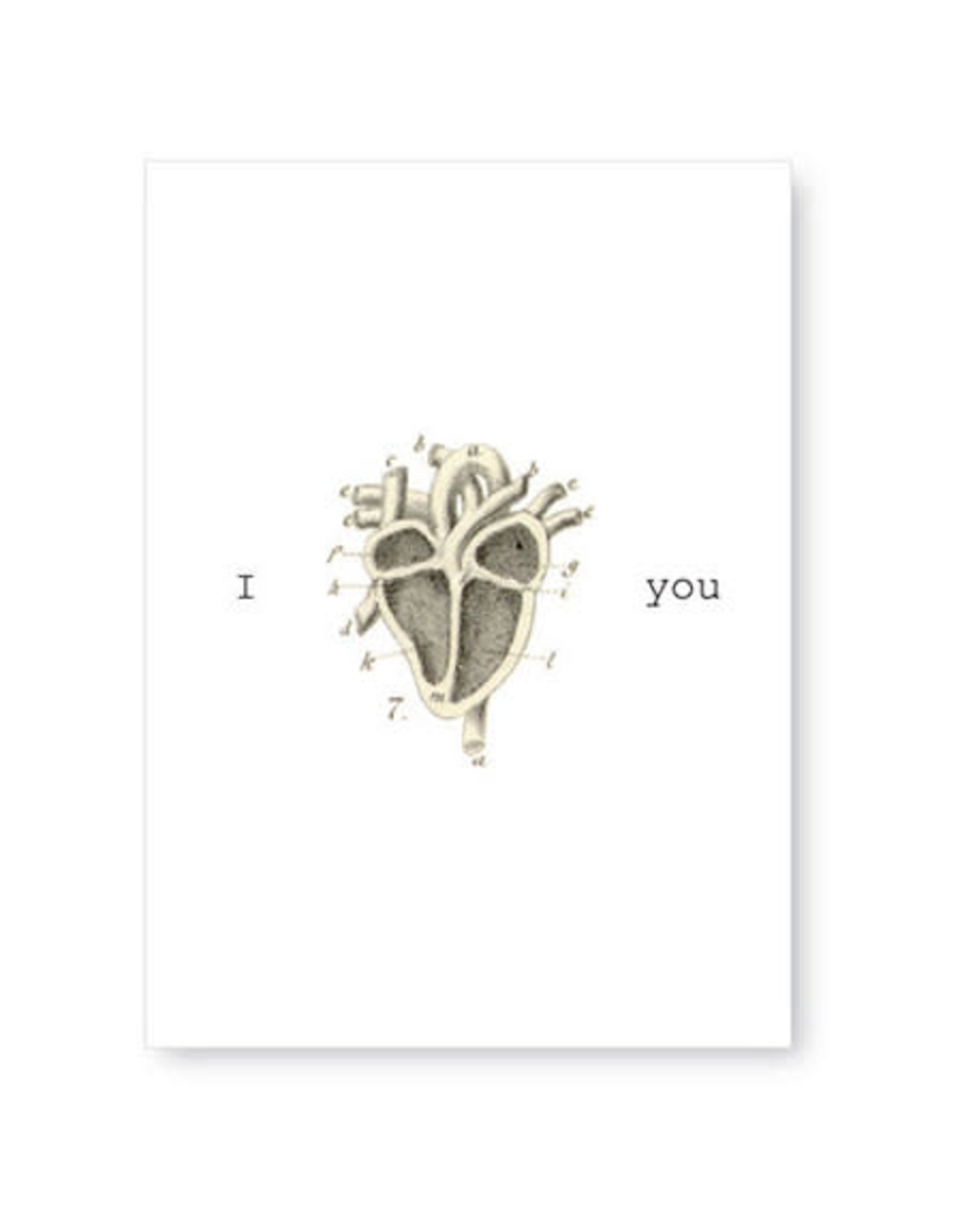 Tokyomilk I Heart You Love Notecard