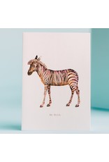 Tokyomilk Be Bold Zebra Congrats Notecard