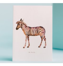 Tokyomilk Be Bold Zebra Congrats Notecard