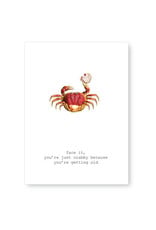 Tokyomilk Face It You're Just Crabby Birthday Notecard
