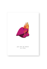 Tokyomilk You Set My Heart On Fire Love Notecard