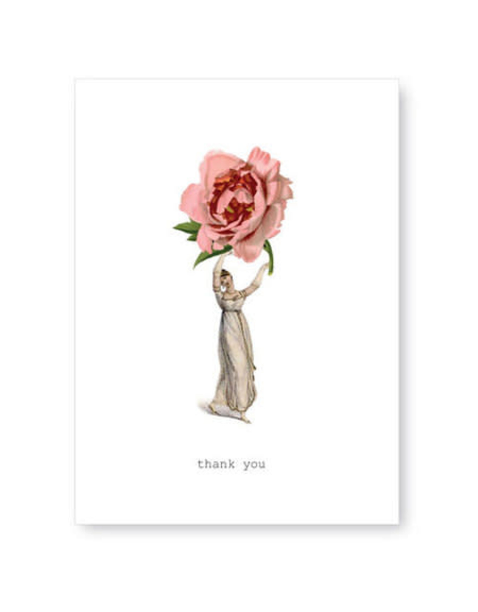 Tokyomilk Woman and Rose Thank You Notecard