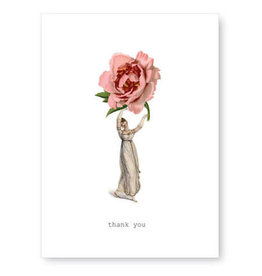 Tokyomilk Woman and Rose Thank You Notecard