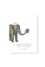 Tokyomilk We Can't Ignore the Elephant Birthday Notecard