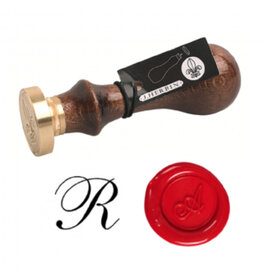 J. Herbin "R" Script Old Style Letter Seal + Handle