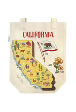 Cavallini Papers & Co. Map of California Tote Bag