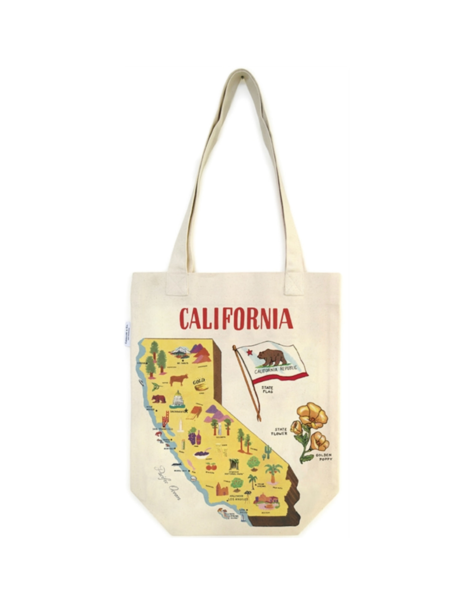 Cavallini Papers & Co. Map of California Tote Bag