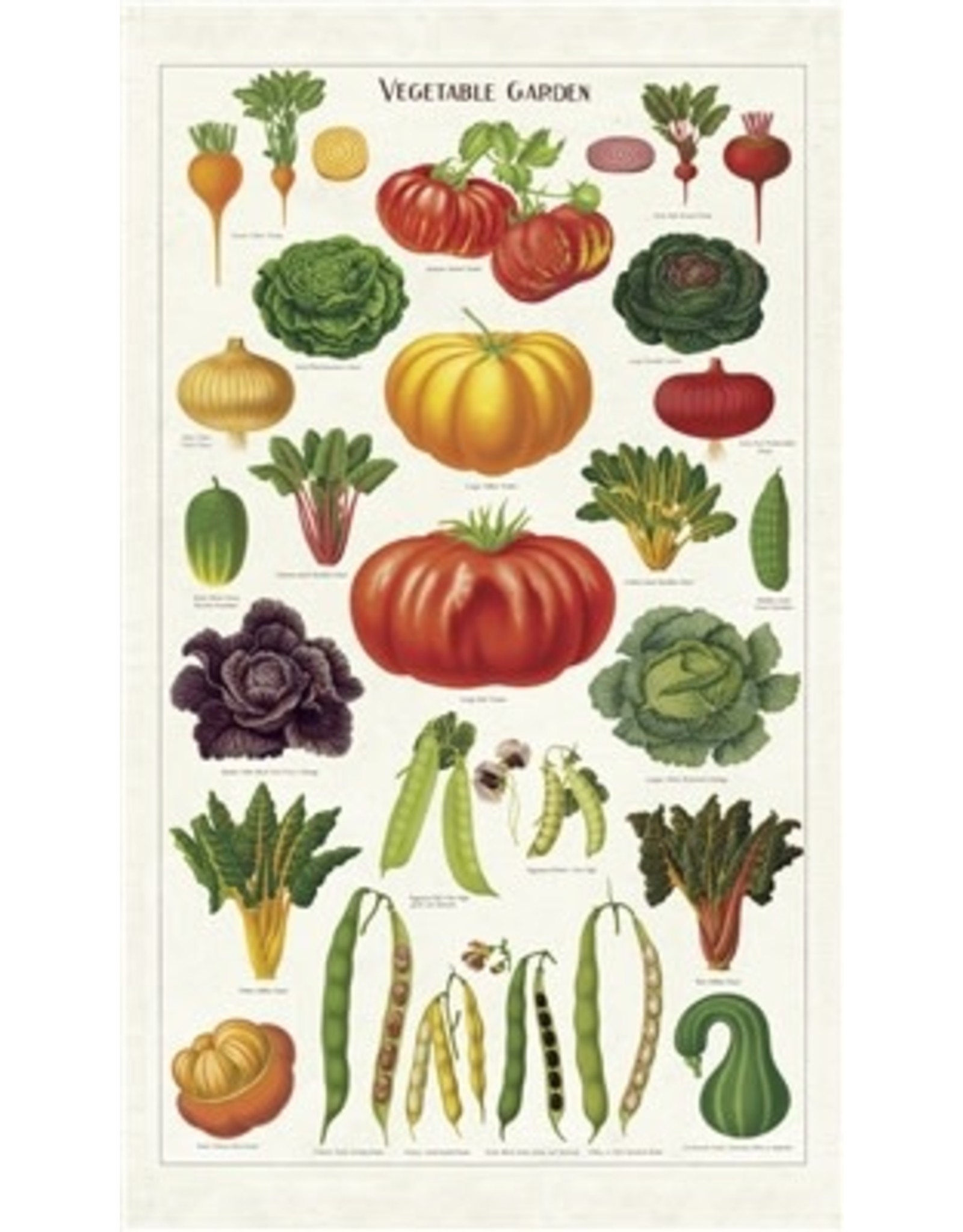 Cavallini Papers & Co. Vegetable Garden Tea Towel