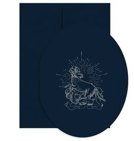 Open Sea Design Co. Aries Oval A2 Birthday Notecard