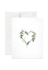 Open Sea Design Co. Green Heart A2 Love Notecard
