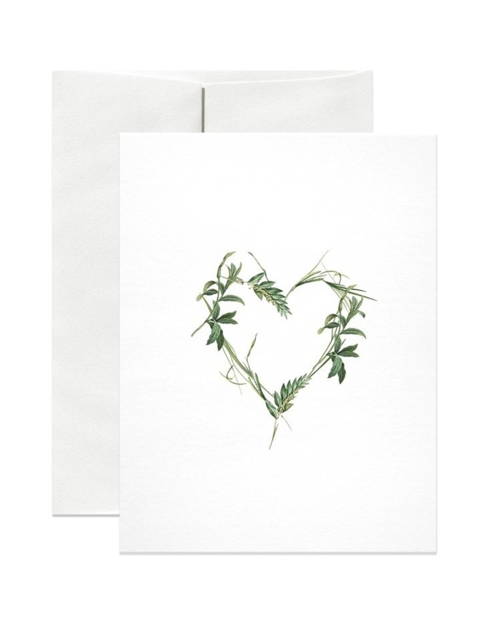 Open Sea Design Co. Green Heart A2 Love Notecard