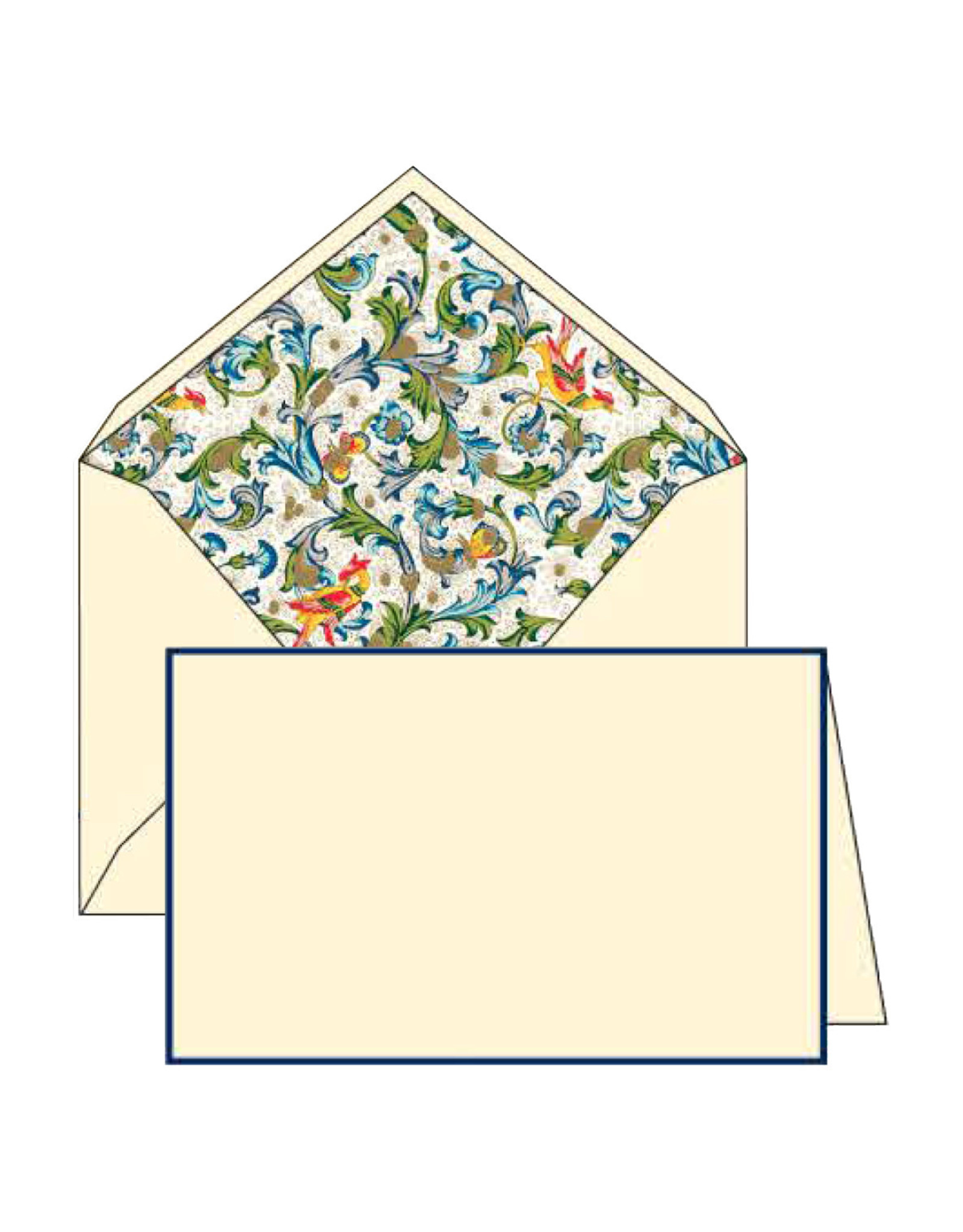 Rossi Notecard Box Birds Florentine