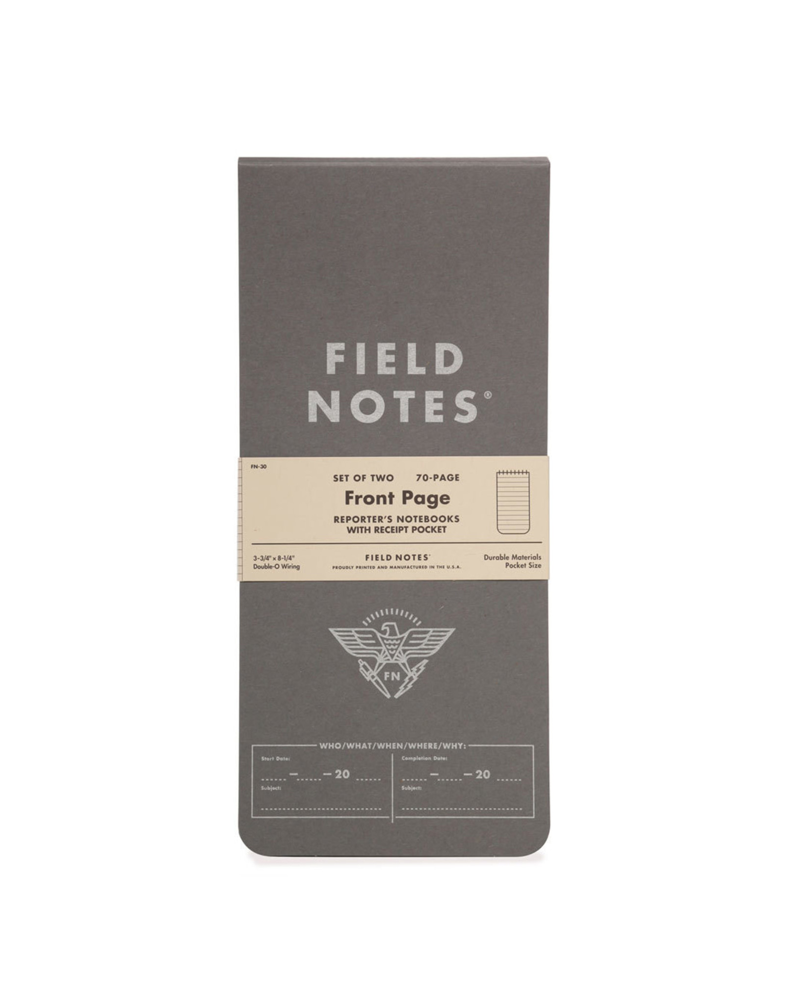 Field Notes Brand Front Page Reporter's Notebooks 2-Pack