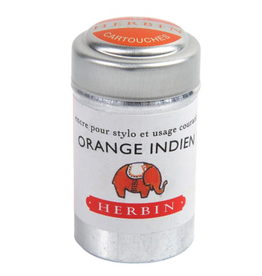 J. Herbin Orange Indien 6 Cartridges Tin Orange Ink