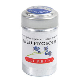 J. Herbin Bleu Myostis 6 Cartridges Tin Blue Ink