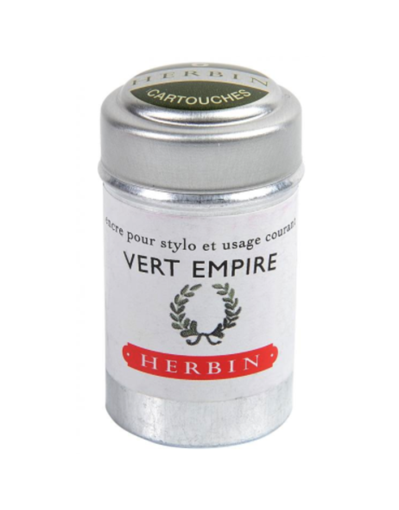J. Herbin Vert Empire 6 Cartridges Tin Green Ink