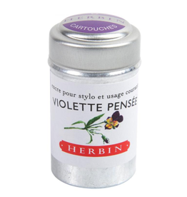 J. Herbin Violette Pensée 6 Cartridges Tin Violet Ink