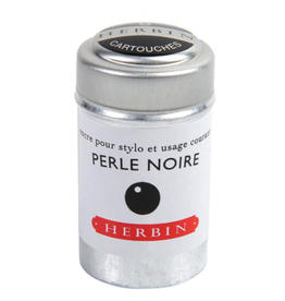 J. Herbin Perle Noire 6 Cartridges Tin Black Ink