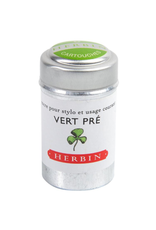 J. Herbin Vert Pré 6 Cartridges Tin Light Green Ink