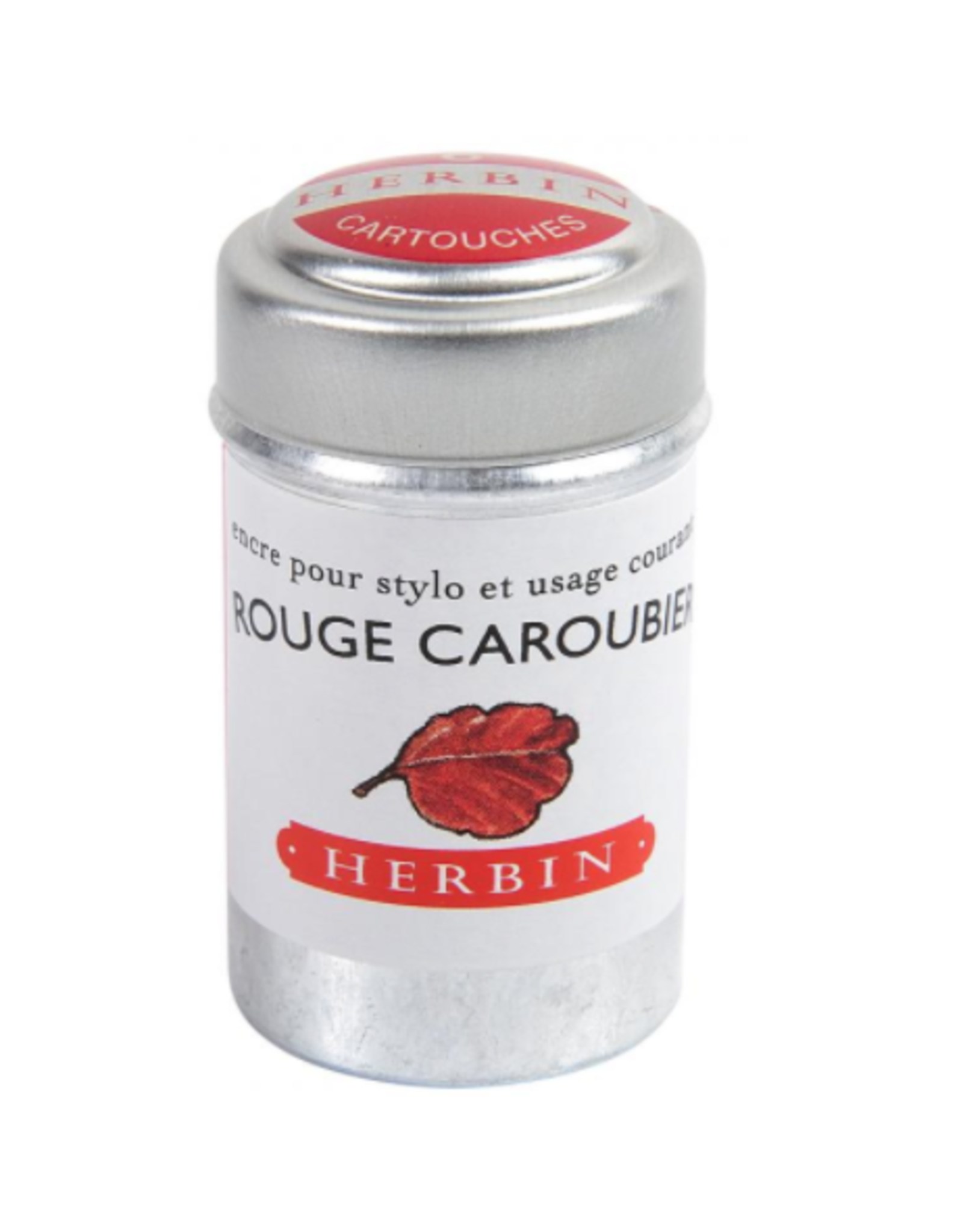 J. Herbin Rouge Caroubier 6 Cartridges Tin Red Ink