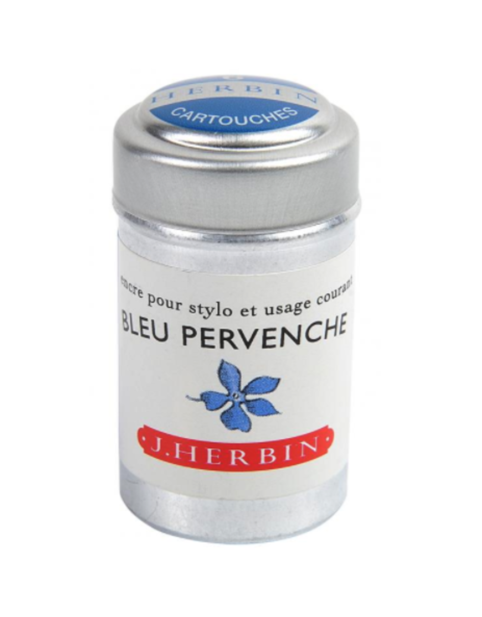 J. Herbin Bleu Pervenche 6 Cartridges Tin Blue Ink