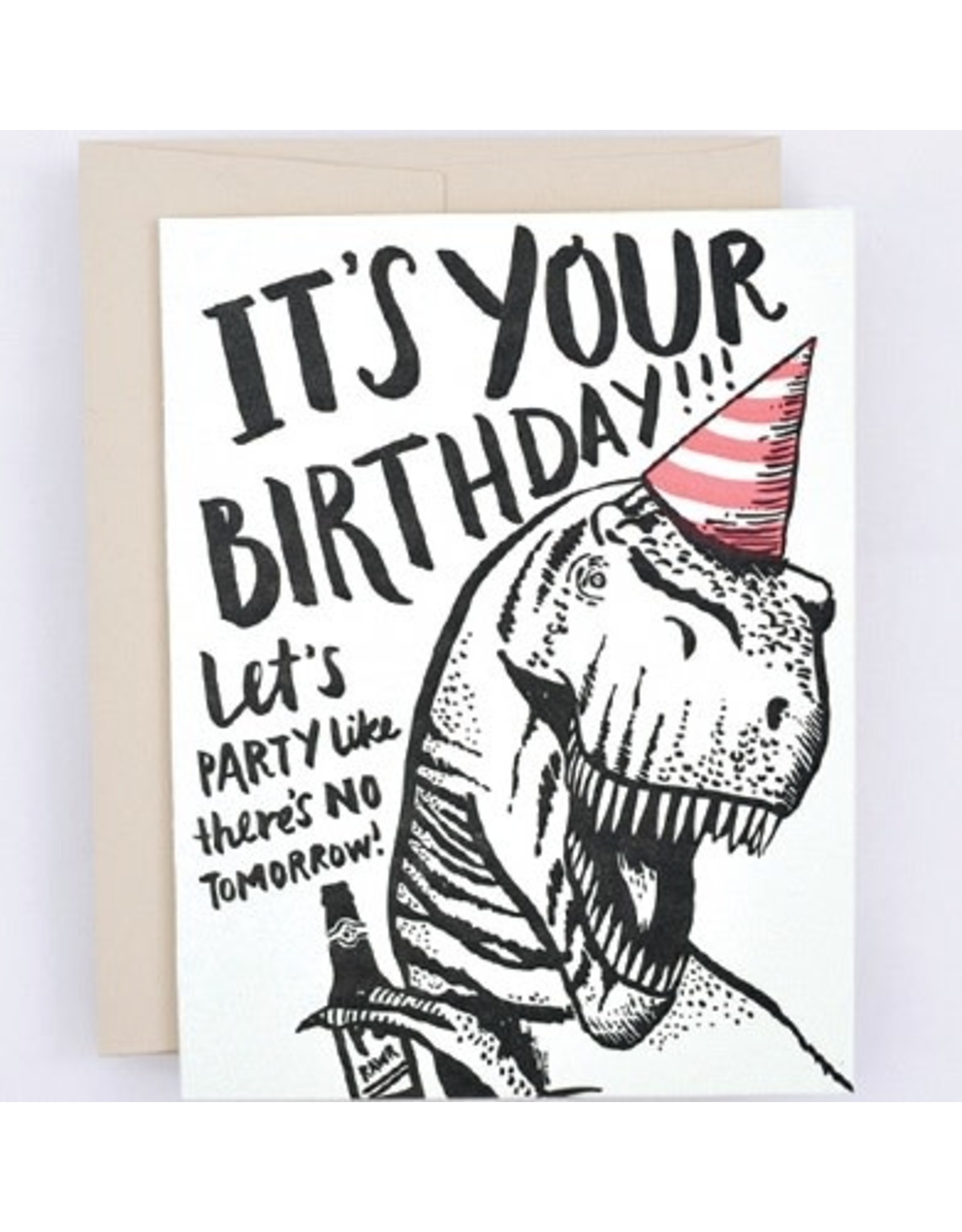 Hello!Lucky T-Rex Birthday A2 Card