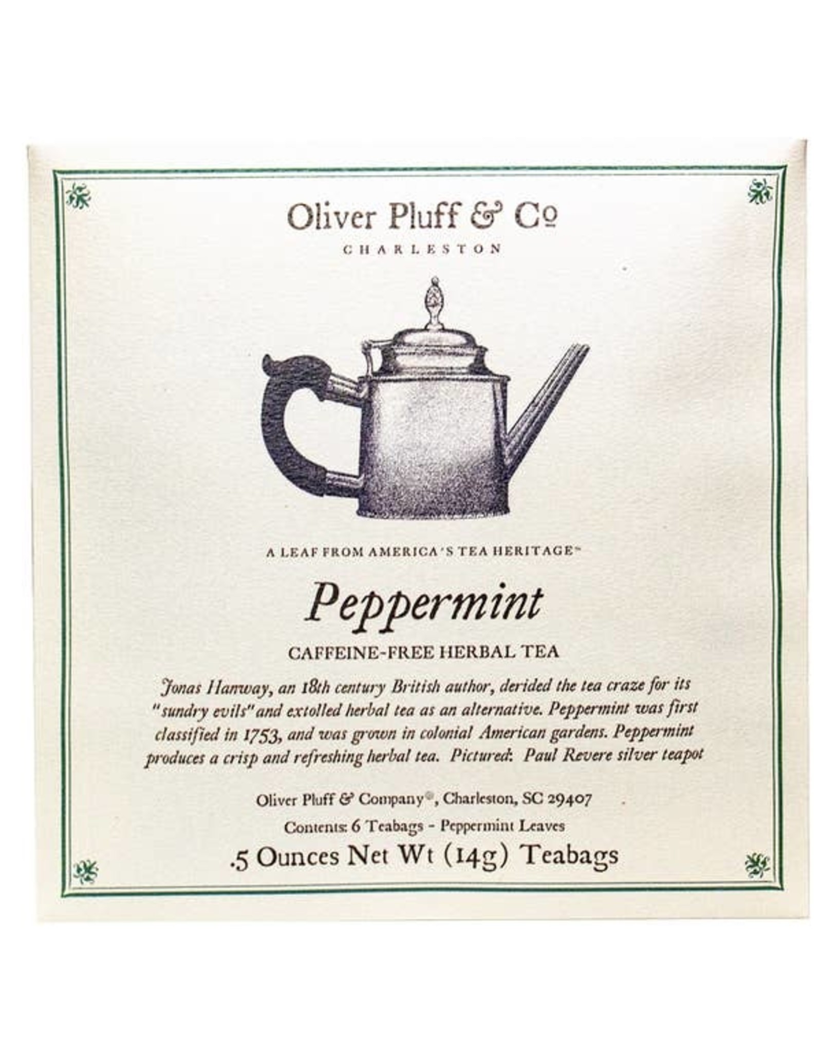 Oliver Pluff & Co. Peppermint - 6 Teabags