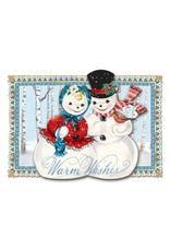 Punch Studio Warm Wishes Snowman Dimensional Gift Card