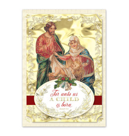 Punch Studio Holy Family Christmas A7 Box of 12 Notecards