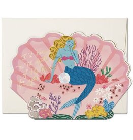 Red Cap Cards Blue Mermaid Die Cut Love A7 Notecard
