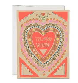 Red Cap Cards To My Valentine A2 Notecard