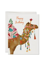Red Cap Cards Camel Birthday A2 Notecard