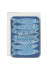 Red Cap Cards Sardines Consolation A7 notecard