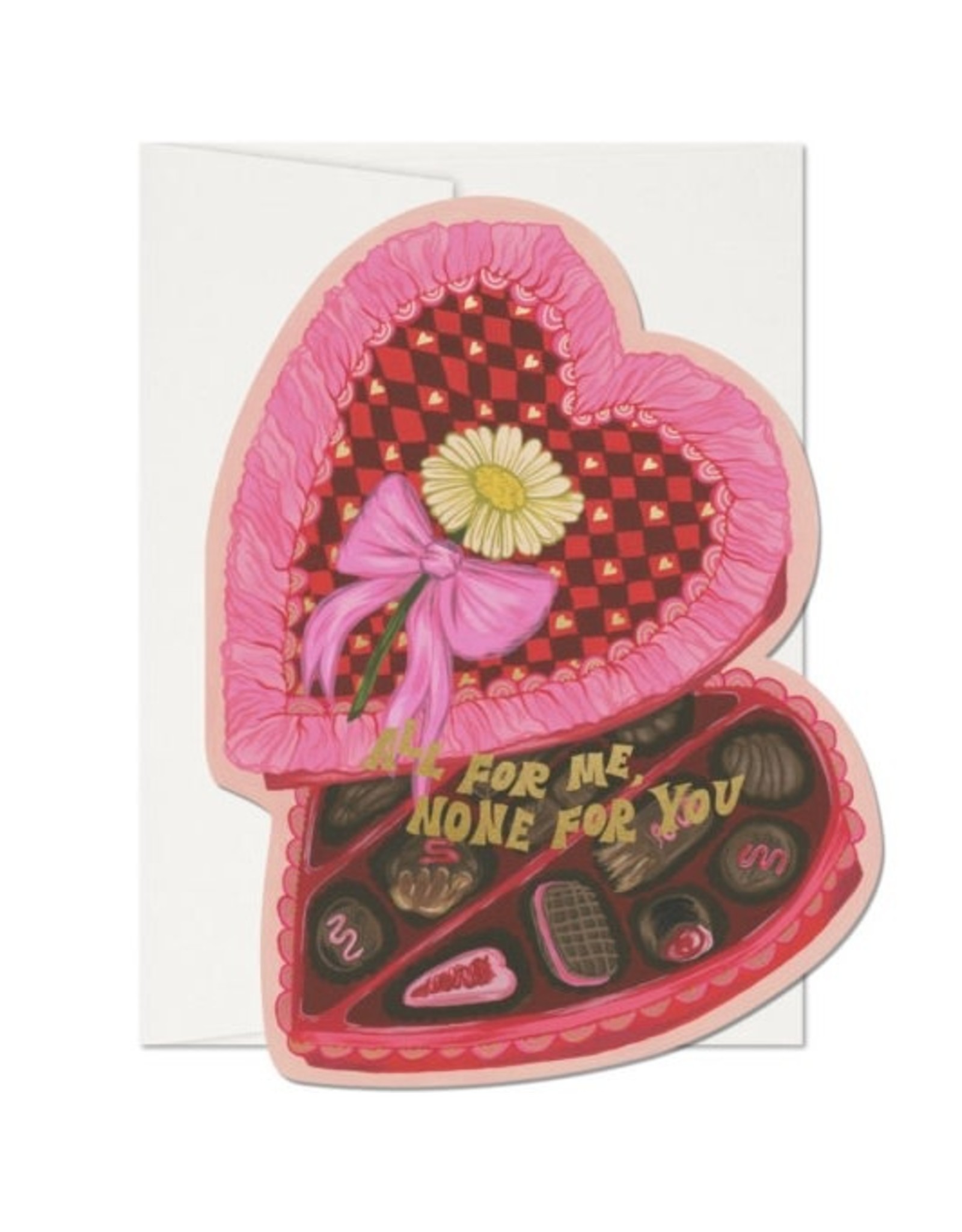 Red Cap Cards All For Me Die Cut Valentine's A7 Notecard