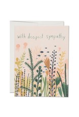 Red Cap Cards Underwater Sympathy Consolation A2 Notecard