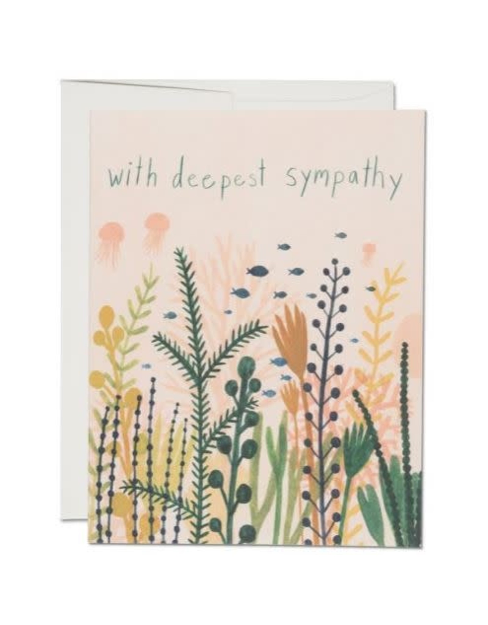 Red Cap Cards Underwater Sympathy Consolation A2 Notecard
